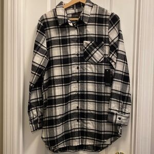 Free press plaid sleep shirt size S